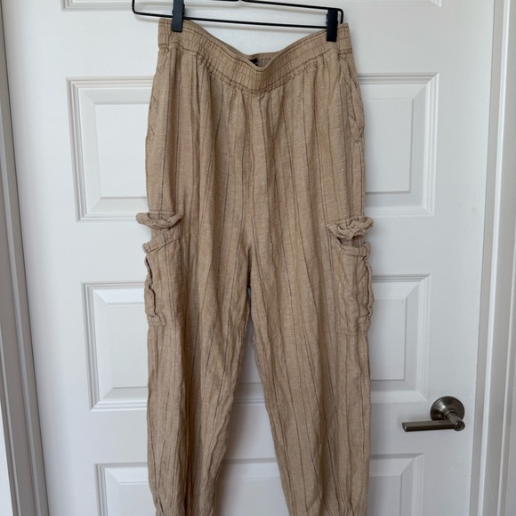 BDG Owen Linen Pull-On Cargo Pants Large - Picture 6 of 6